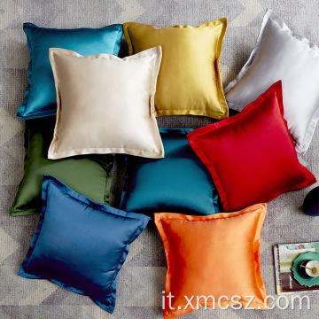 Fodera per cuscino in stock di seta satinata di lusso multicolore